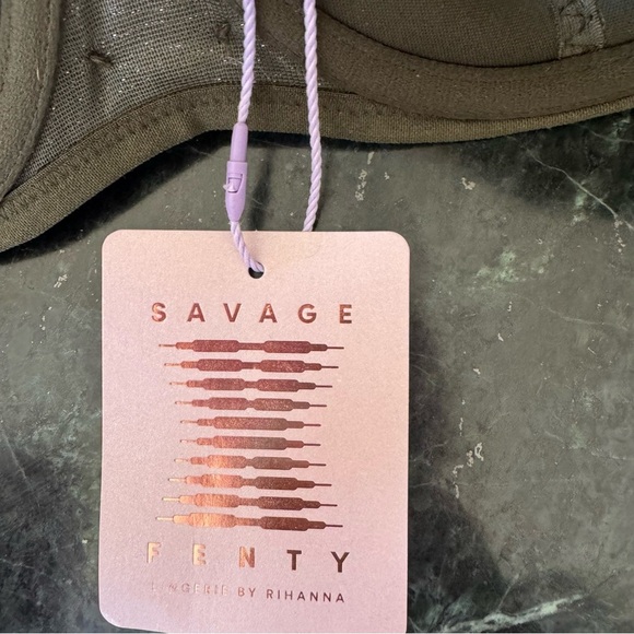 NWT Savage X Fenty Going Platinum Mesh Caged Demi Bra - Picture 5 of 7